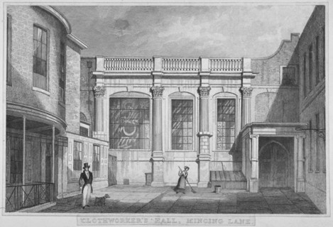 Clothworkers' Hall, Mincing Lane, City of London, 1830. Artist: W Wallis