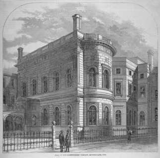 View of the Clothworkers' Hall from Dunster court, City of London, 1859. Artist: Anon
