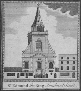 West end of the Church of St Edmund the King, City of London, 1750. Artist: Anon