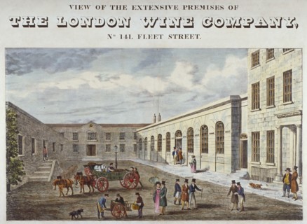 Premises of the London Wine Company at no 141 Fleet Street, City of London, 1830. Artist: Anon