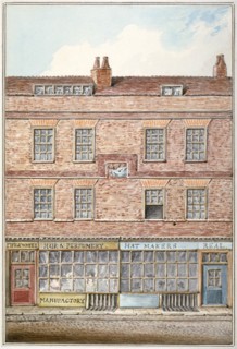 Buildings occupying the former site of the Boar's Head Tavern, Eastcheap, City of London, 1800. Artist: Anon