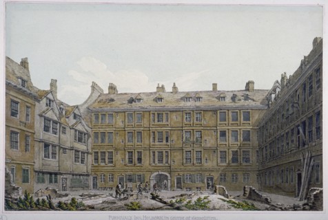 Furnival's Inn, City of London, 1818. Artist: Robert Blemmell Schnebbelie