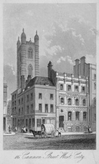 Cannon Street West, City of London, 1860. Artist: Anon