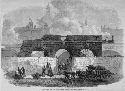 The remains of Fleet Prison, City of London, 1868. Artist: Anon