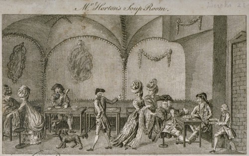 Interior view of Mr Horton's Soup Room, Cornhill, City of London, 1770. Artist: Anon