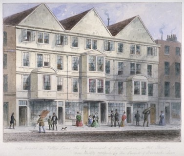 Fetter Lane, City of London, 1855. Artist: Thomas Hosmer Shepherd