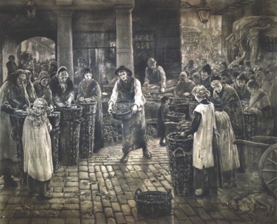 Covent Garden Scene - Women Workers Standing', c1862-1935. Artist: Francis William Lawson