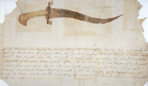 Dagger found in the cellars of the Cross Keys Inn, Gracechurch Street, City of London, 1806. Artist: Anon