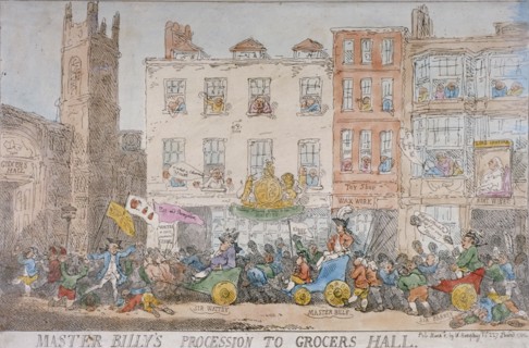 'Master Billy's procession to Grocers' Hall', 1784. Artist: Anon