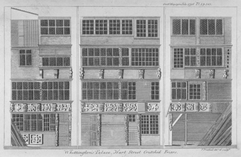House in Hart Street, Crutched Friars, City of London, 1796. Artist: Thomas Prattent
