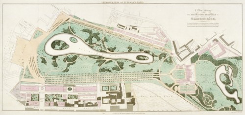 Plan of St James's Park, Westminster, London, 1710. Artist: Anon