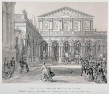 Visit of Abd-ul-Aziz, Sultan of Turkey's to the Guildhall, City of London, 1867. Artist: Kell Brothers