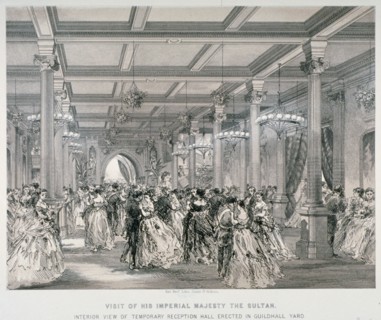 Reception for the Sultan of Turkey, Guildhall, City of London, 1867. Artist: Kell Brothers