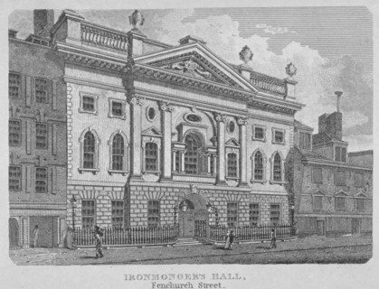 Ironmongers' Hall, Fenchurch Street, City of London, 1830. Artist: Anon