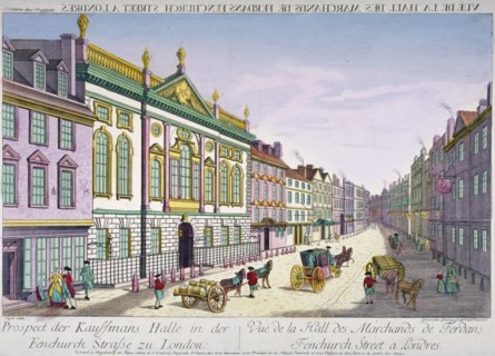 The new Ironmongers' Hall in Fenchurch Street, City of London, 1750. Artist: George Godofroid Winkler