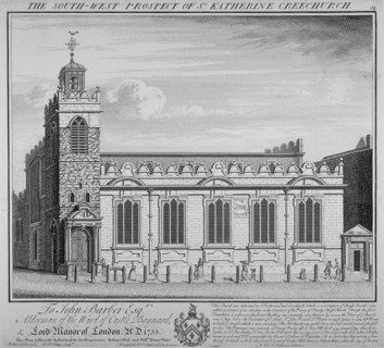 Church of St Katherine Cree, City of London, 1740. Artist: William Henry Toms