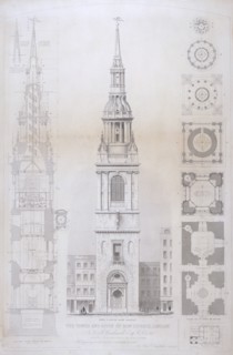 Church of St Mary le Bow, City of London, 1850. Artist: John Le Keux