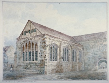 North-east view of Leadenhall Chapel, City of London, 1805. Artist: Anon