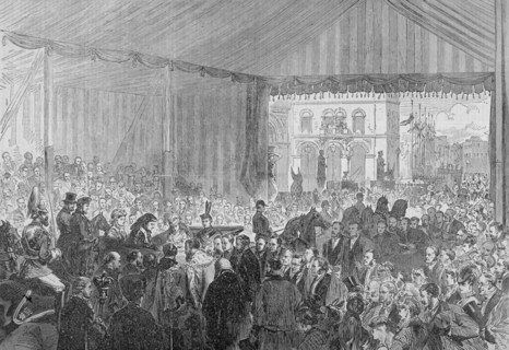 Royal opening of Holborn Viaduct, City of London, 1869. Artist: Anon
