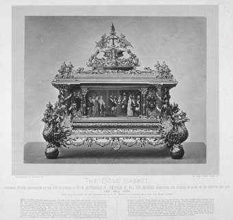 Gold casket presented by the Corporation of London to Tsar Alexander II of Russia, 1874. Artist: Nick Elliott