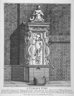 Ornate water pump in the yard at Leathersellers' Hall, Little St Helen's, City of London, 1791. Artist: John Thomas Smith
