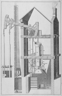 Section of the water works on London Bridge, 1755. Artist: Anon
