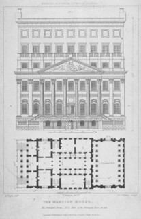 Mansion House, City of London, 1826. Artist: George Gladwin