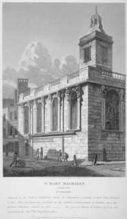Church of St Mary Magdalen, Old Fish Street, City of London, 1812. Artist: Joseph Skelton