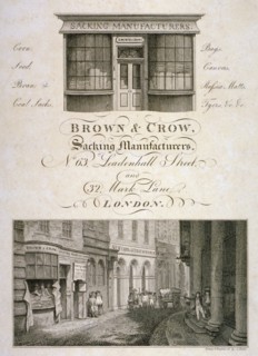 Shop front of Brown and Crow, sacking manufacturers, 32 Mark Lane, City of London, 1800. Artist: Samuel Rawle