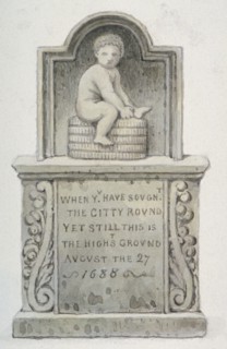 Stone relief, Newgate Street, City of London, 1820. Artist: Anon