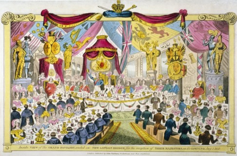 Royal opening of London Bridge, 1831. Artist: Anon