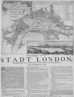 Map of London, 1667. Artist: Anon