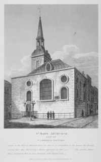 Church of St Mary Abchurch, City of London, 1812. Artist: Joseph Skelton