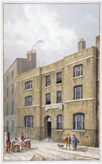 Building in Old Broad Street which bears the Pinners' Hall sign, City of London, 1815. Artist: George Shepherd