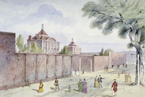 Old Bethlehem Hospital, Moorfields, City of London, 1850. Artist: Anon