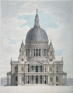 West front of St Paul's Cathedral, City of London, 1780. Artist: Thomas Malton II