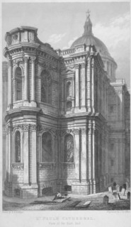 East end of St Paul's Cathedral, City of London, 1837. Artist: John Le Keux