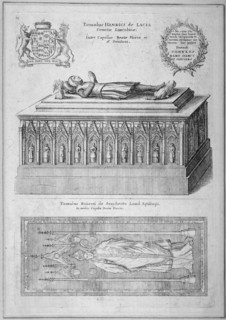 Monument of Henry de Lacy, Earl of Lincoln, in the old St Paul's Cathedral, City of London, 1656. Artist: Wenceslaus Hollar