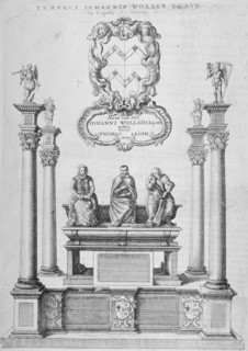 Monument of Sir John Woolley in old St Paul's Cathedral, City of London, 1656. Artist: Wenceslaus Hollar