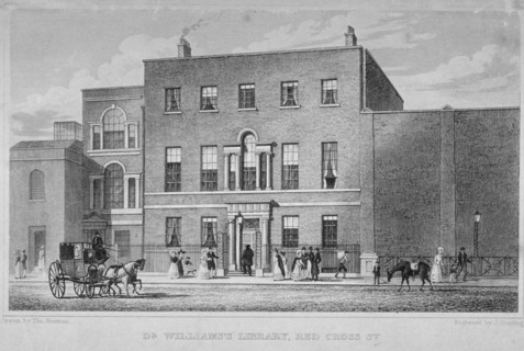 View of Dr Williams's Library in Redcross Street, City of London, 1829. Artist: J Starling