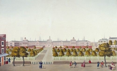 Old Bethlehem Hospital, Moorfields, City of London, 1800. Artist: Anon