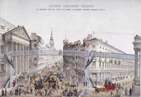 'Street Crossing Bridge', London, 1862. Artist: Anon