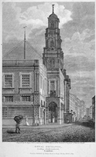 View of the Royal Exchange, looking south-west, City of London, 1809. Artist: William Angus