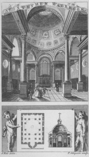 Church of St Stephen Walbrook, City of London, 1770. Artist: Edward Rooker
