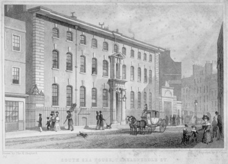 South Sea House, Threadneedle Street, City of London, 1830. Artist: A Cruse