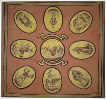 Handkerchief commemorating several events in the mayoralty of Alderman Sir John Key, 1831. Artist: Anon