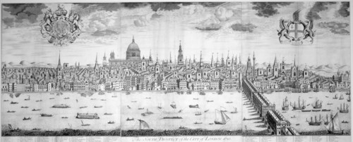 Panorama of the City of London, 1710. Artist: Anon