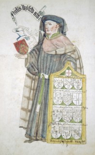Nicholas Wyfold, Lord Mayor of London 1450-1451, in aldermanic robes, c1450. Artist: Roger Leigh