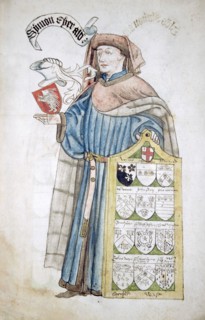 Simon Eyre, Lord Mayor of London 1445-1446, in aldermanic robes, c1450. Artist: Roger Leigh