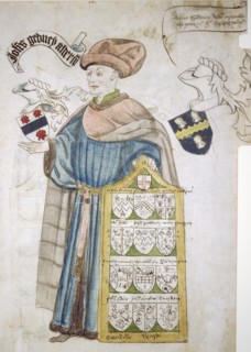 John Gedney, Lord Mayor of London 1427-1428 and 1447-1448, in aldermanic robes, c1450. Artist: Roger Leigh